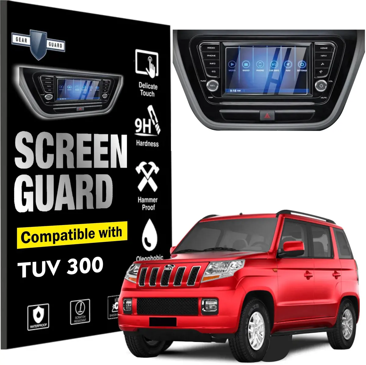 Mahindra Tuv 300 Accessories Touch Screen Guard 1