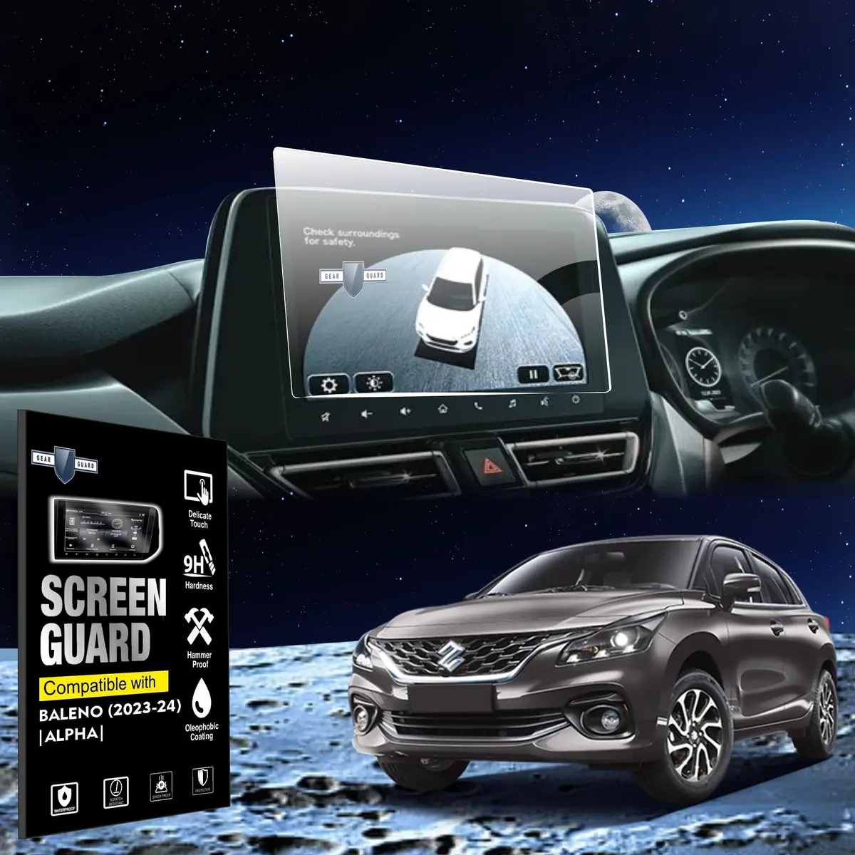 Maruti Suzuki Baleno Facelift Touch Screen Guard [2024-2025] 3
