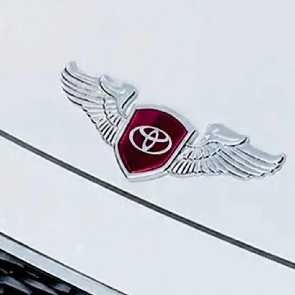 Metal Wings Toyota 3D Sticker - 14Cm X 5Cm 2