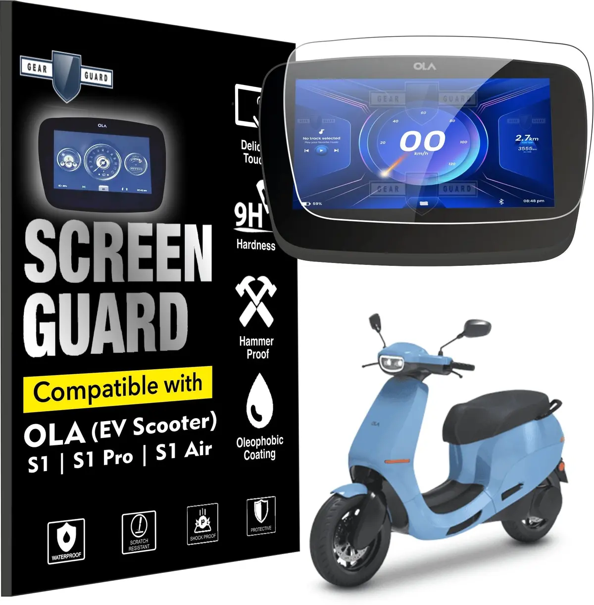 Ola S1 And S1 Pro Gen 1 | S1 Air Ev Scooter Tft Instrument Cluster Digital Speed Meter Screen Protector [2021-2023] 1