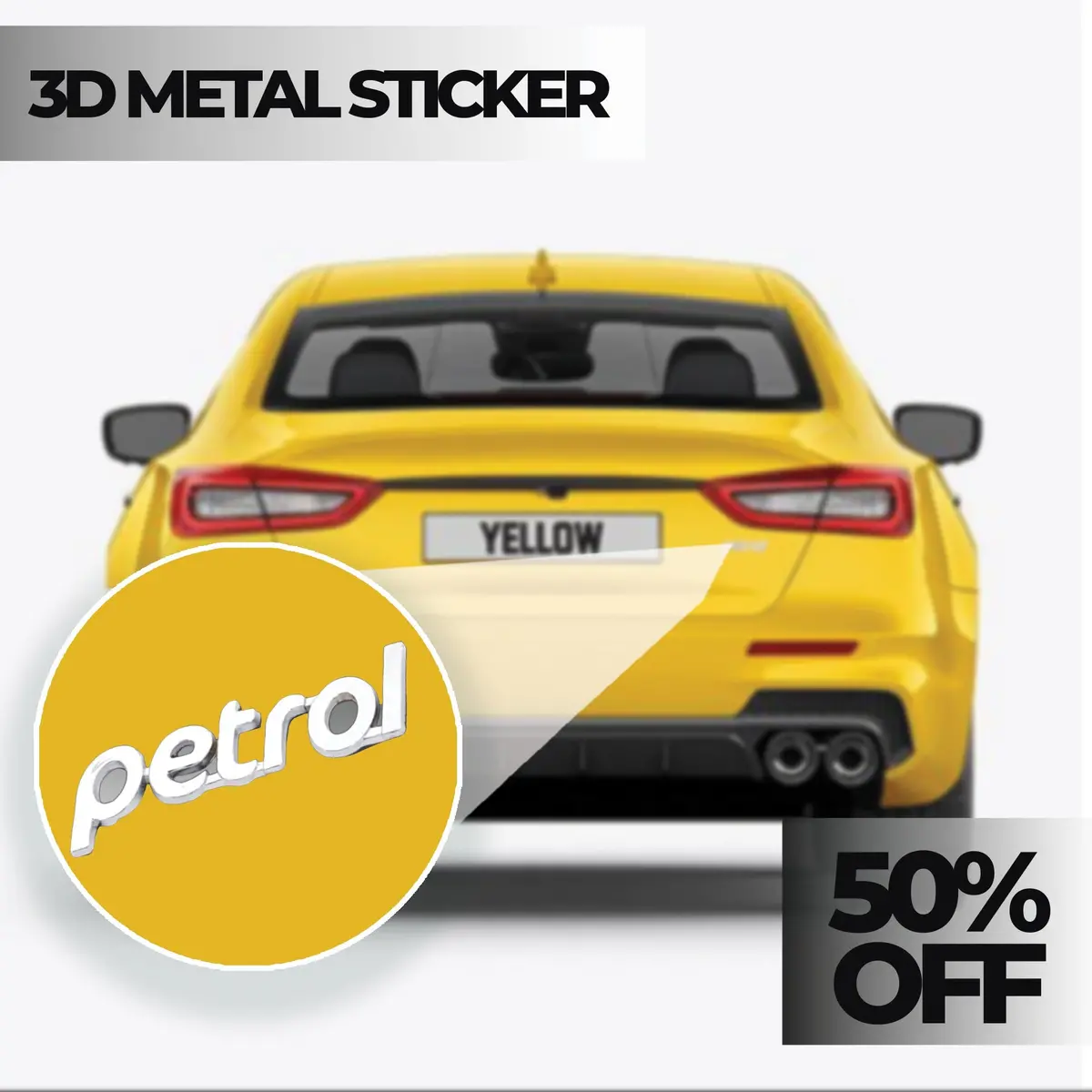 Petrol 3D Sticker - 8Cm X 3Cm 1