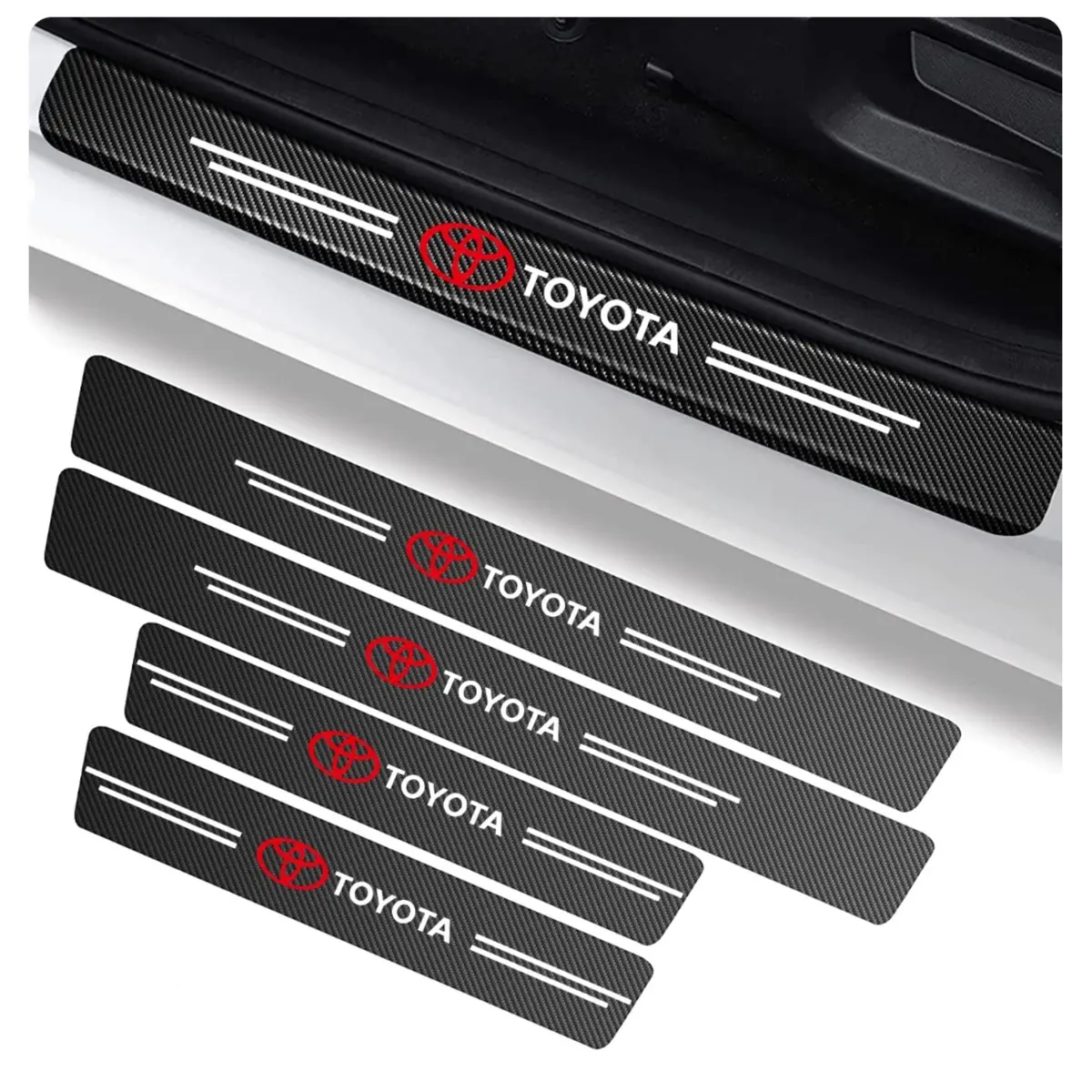 Premium Carbon Fiber Car Door Sill Protector With Logo 2