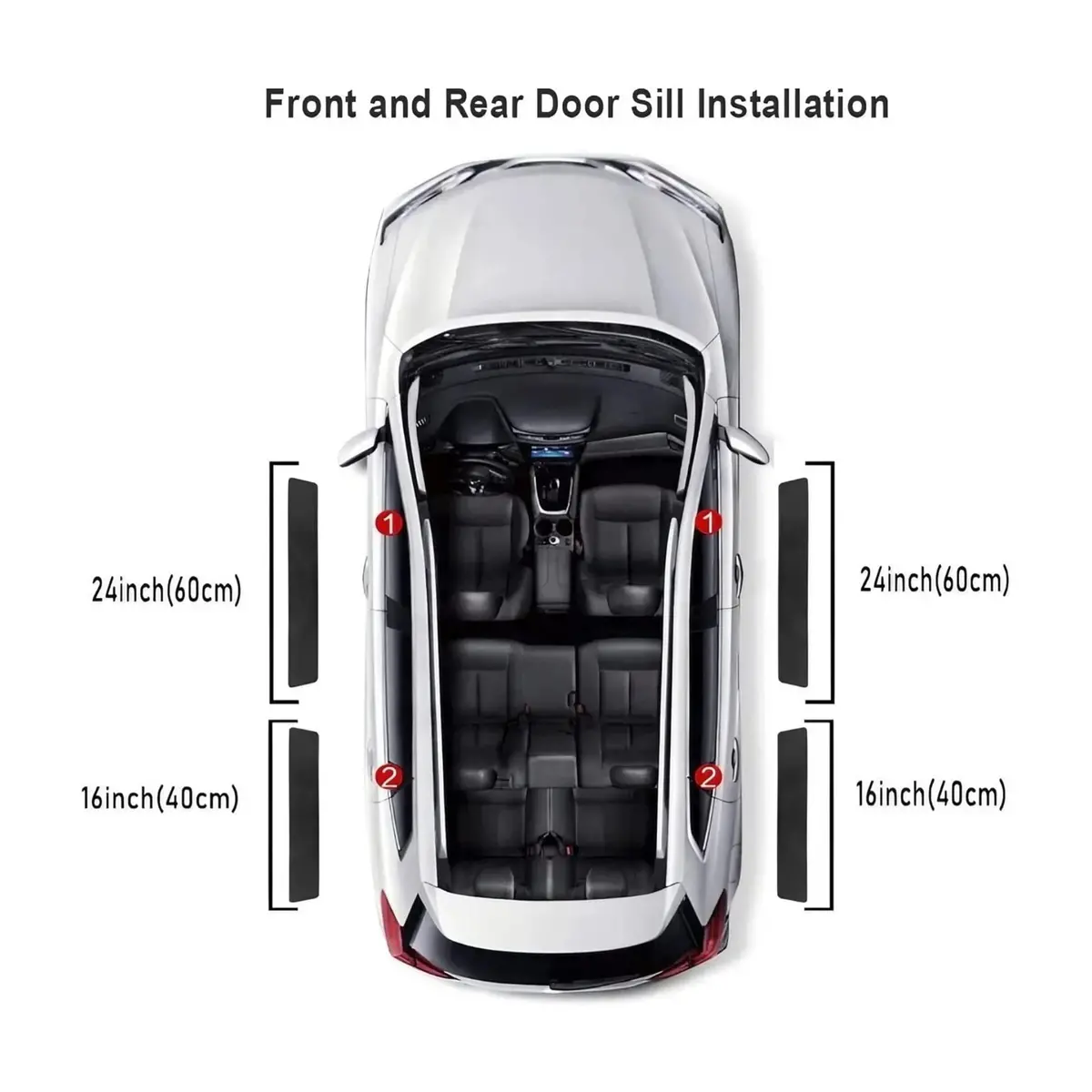 Premium Carbon Fiber Car Door Sill Protector With Logo 6
