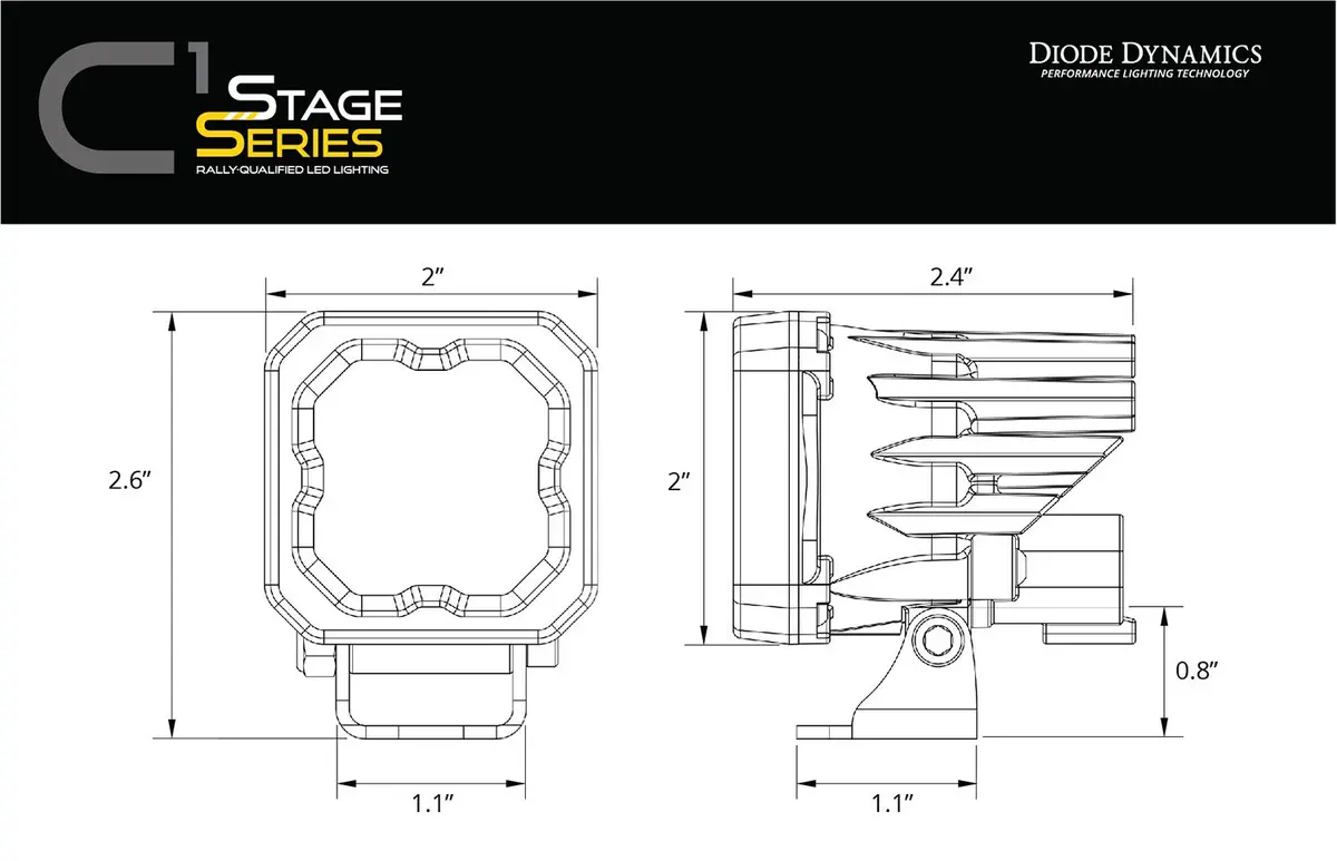Diode Dynamics: Stage Series C1 White Sport Led (Pair) 7