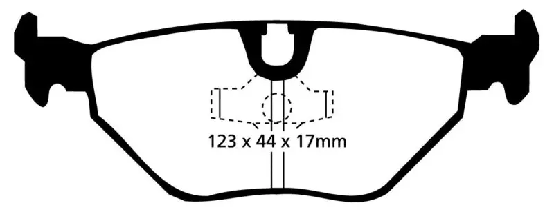 Ebc 92-95 Bmw M3 3.0 (E36) Bluestuff Rear Brake Pads 1